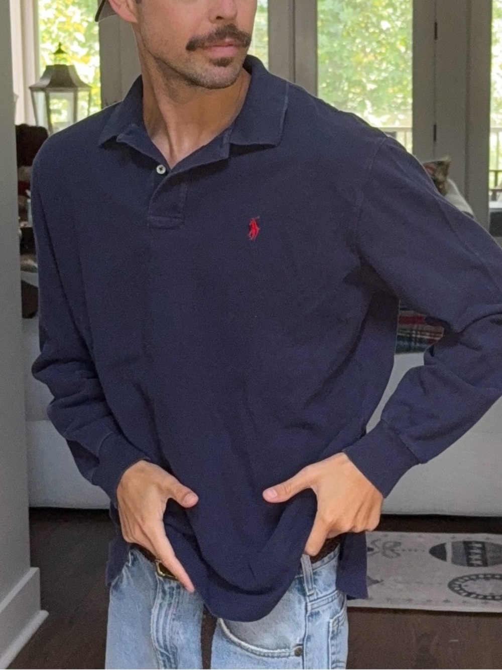 🐎 Polo Ralph Lauren Navy Long Sleeve Polo